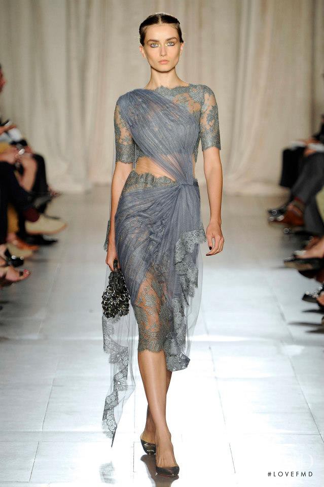 Andreea Diaconu featured in  the Marchesa fashion show for Spring/Summer 2013