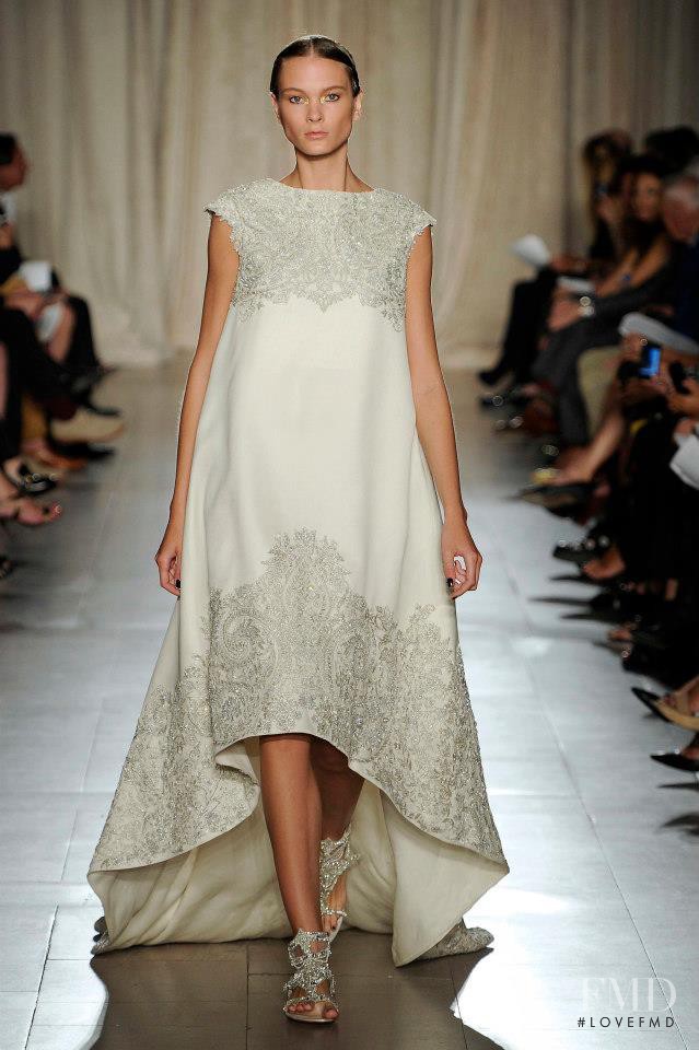 Irina Kulikova featured in  the Marchesa fashion show for Spring/Summer 2013