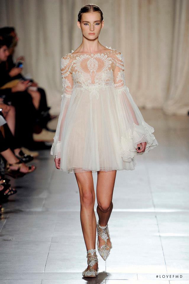 Marine Van Outryve featured in  the Marchesa fashion show for Spring/Summer 2013