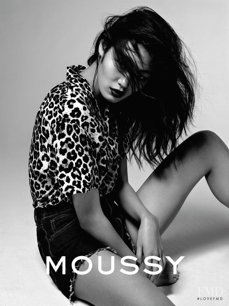 Chiharu Okunugi featured in  the Moussy Moussy Jeans Fall/Winter 2015 advertisement for Autumn/Winter 2015
