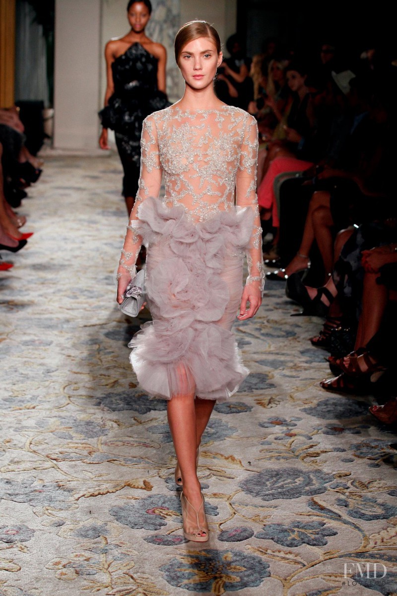 Lindsay Lullman featured in  the Marchesa fashion show for Spring/Summer 2012