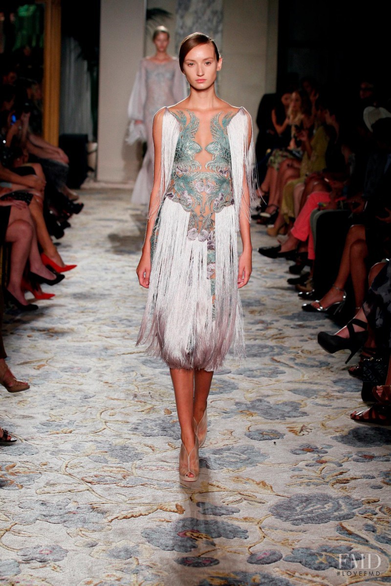 Alex Yuryeva featured in  the Marchesa fashion show for Spring/Summer 2012