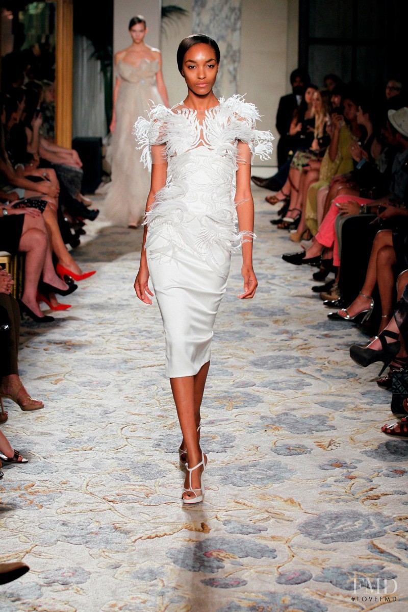 Jourdan Dunn featured in  the Marchesa fashion show for Spring/Summer 2012