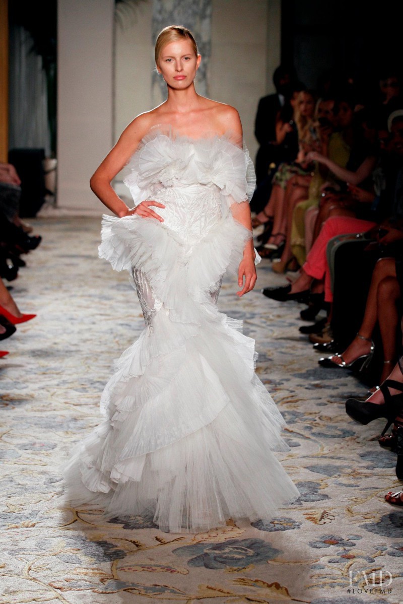 Karolina Kurkova featured in  the Marchesa fashion show for Spring/Summer 2012