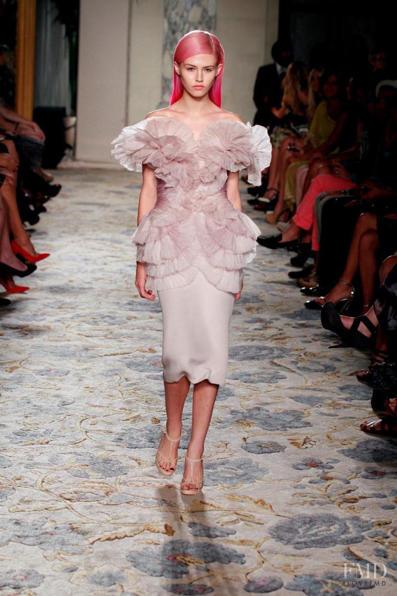 Charlotte Free featured in  the Marchesa fashion show for Spring/Summer 2012