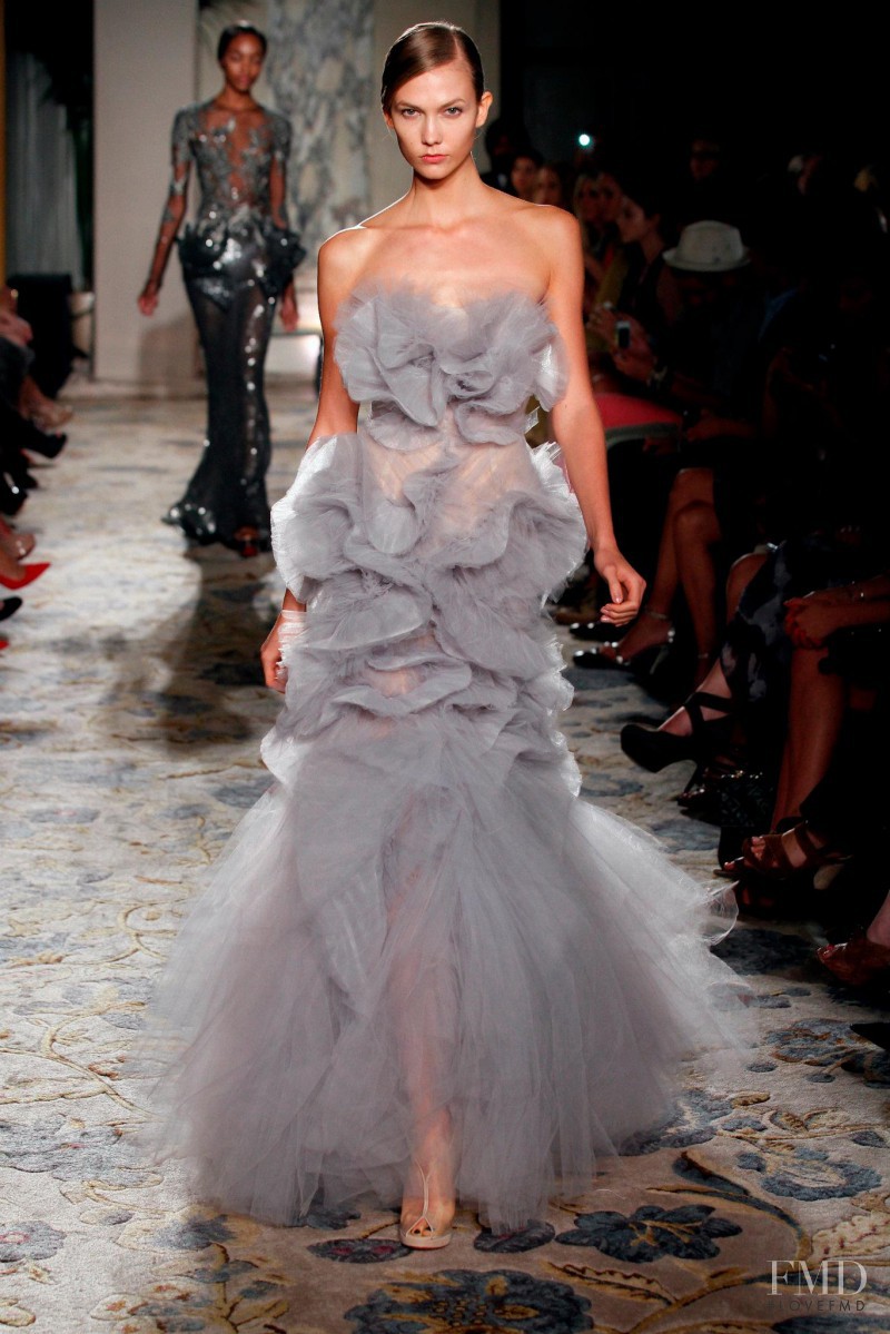 Karlie Kloss featured in  the Marchesa fashion show for Spring/Summer 2012