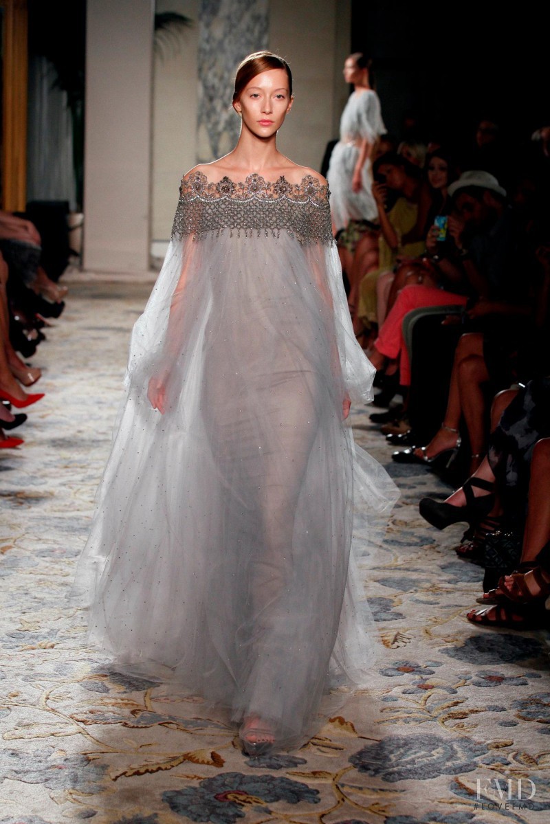Alana Zimmer featured in  the Marchesa fashion show for Spring/Summer 2012