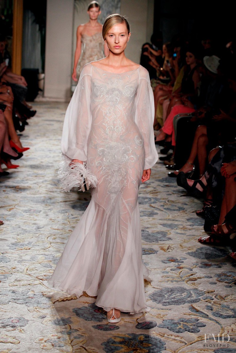 Liisa Winkler featured in  the Marchesa fashion show for Spring/Summer 2012