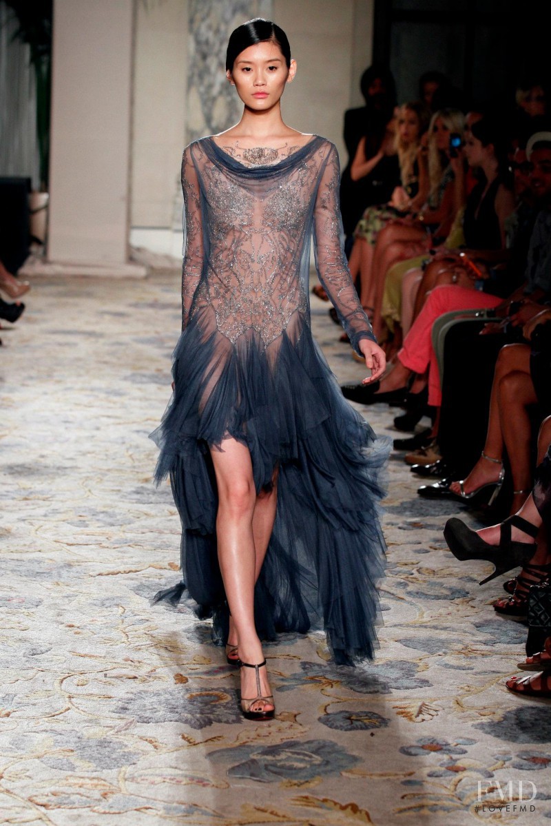 Ming Xi featured in  the Marchesa fashion show for Spring/Summer 2012