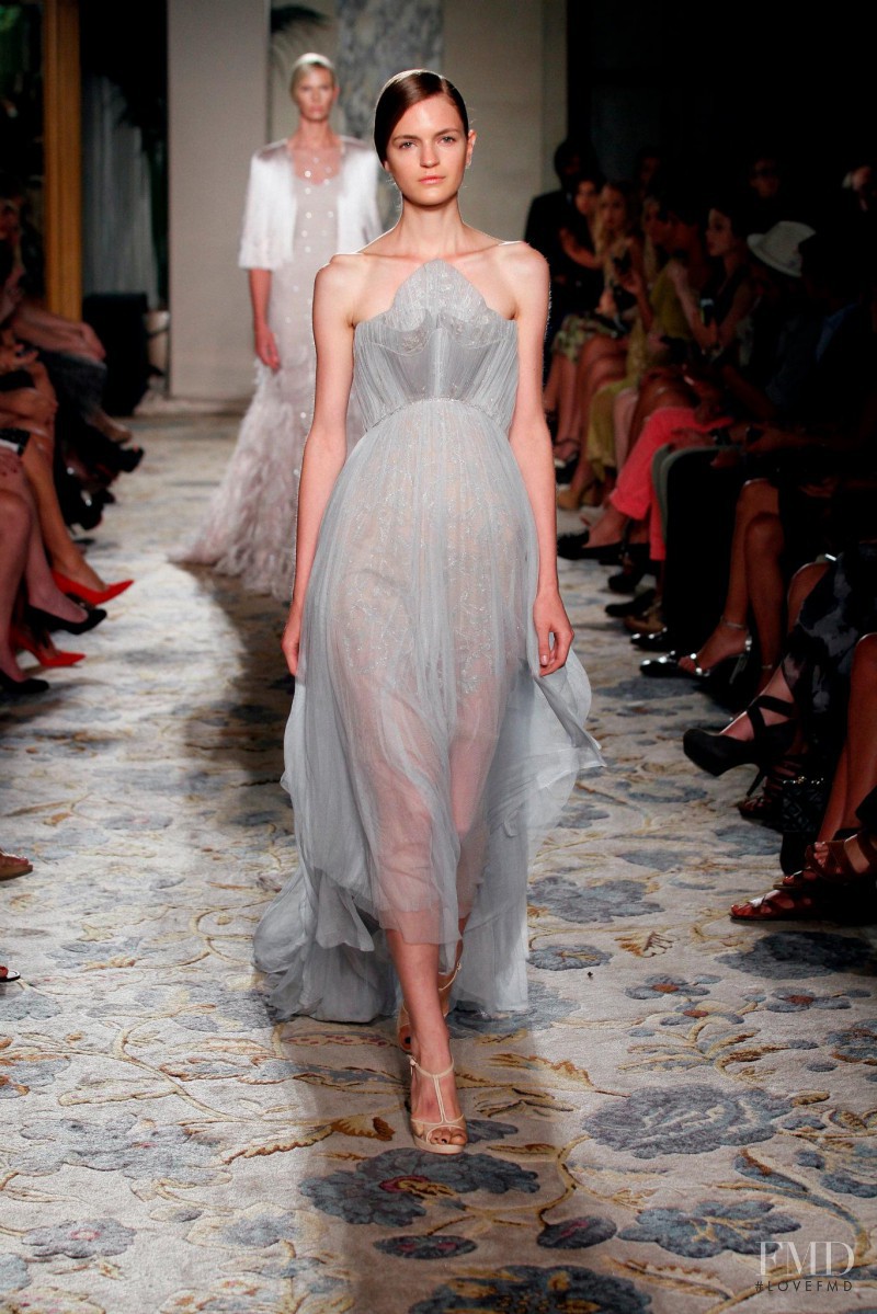 Magdalena Langrova featured in  the Marchesa fashion show for Spring/Summer 2012