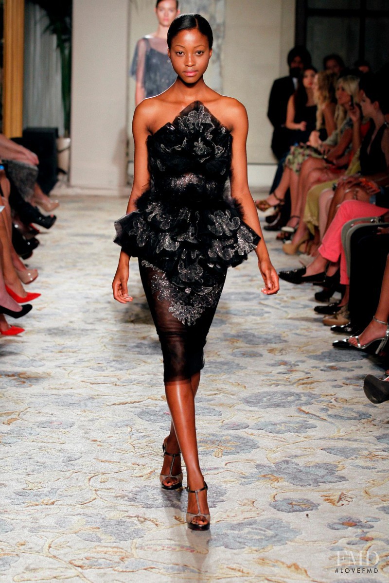 Nyasha Matonhodze featured in  the Marchesa fashion show for Spring/Summer 2012
