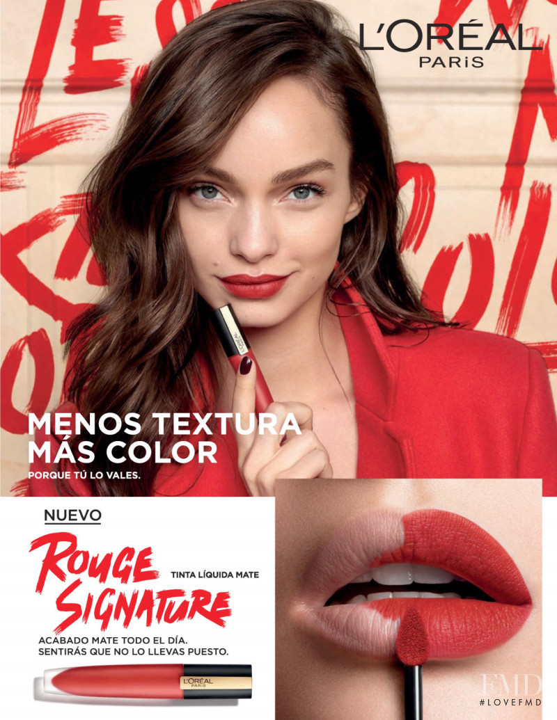 Luma Grothe featured in  the L\'Oreal Paris advertisement for Autumn/Winter 2019