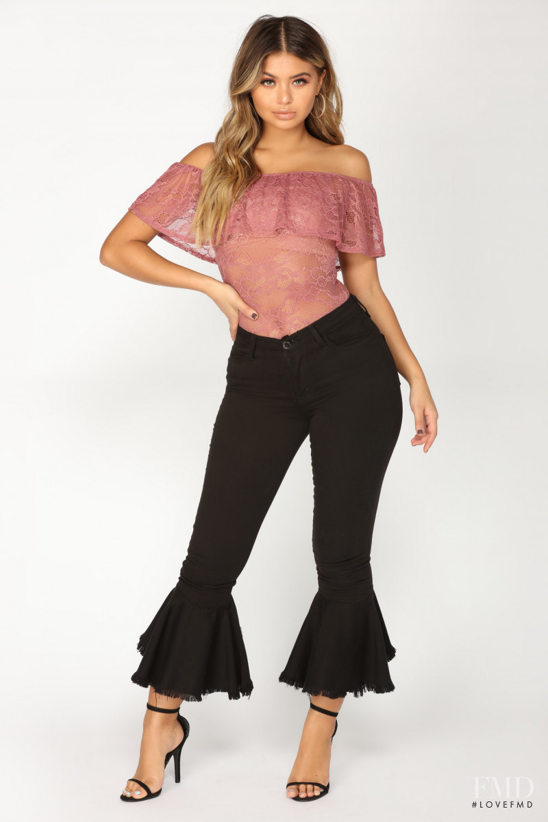 Sofia Jamora featured in  the Fashion Nova catalogue for Spring/Summer 2018
