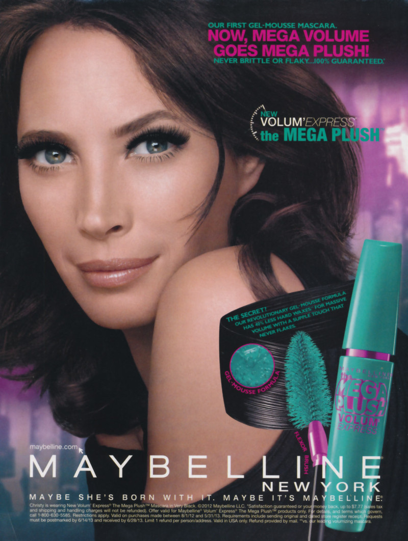 Christy Turlington featured in  the Maybelline advertisement for Autumn/Winter 2012