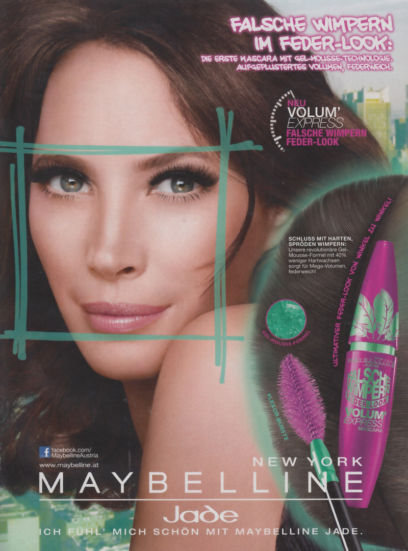 Christy Turlington featured in  the Maybelline advertisement for Autumn/Winter 2012