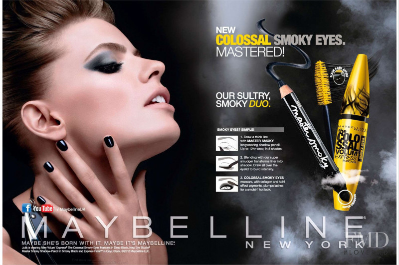 Julia Stegner featured in  the Maybelline advertisement for Autumn/Winter 2012