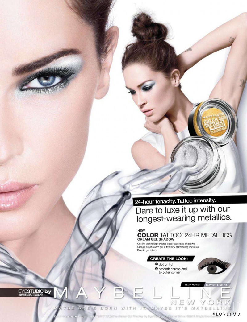 Erin Wasson featured in  the Maybelline advertisement for Autumn/Winter 2012