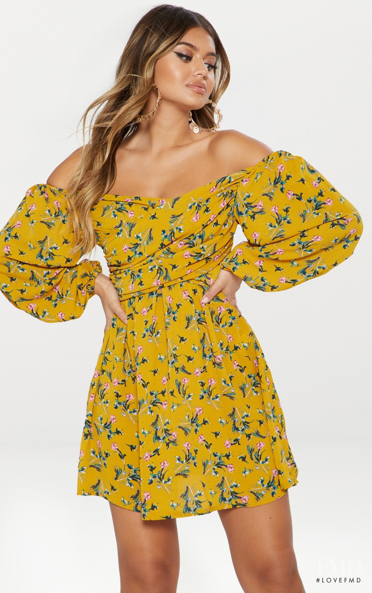 Sofia Jamora featured in  the PrettyLittleThing catalogue for Spring/Summer 2018