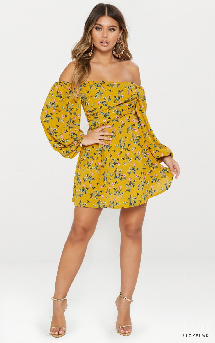 Sofia Jamora featured in  the PrettyLittleThing catalogue for Spring/Summer 2018