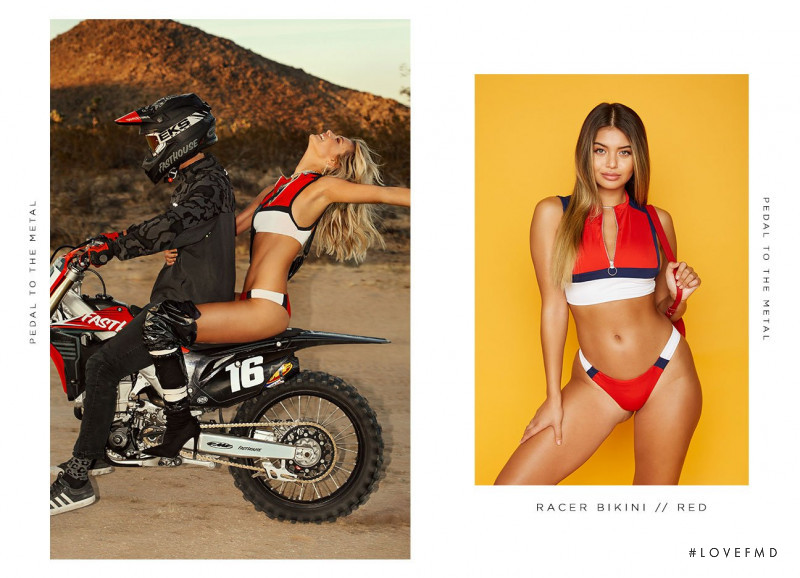 Sofia Jamora featured in  the Frankies Bikinis Pedal To The Metal lookbook for Summer 2018