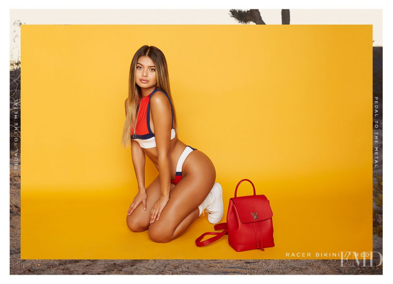 Sofia Jamora featured in  the Frankies Bikinis Pedal To The Metal lookbook for Summer 2018