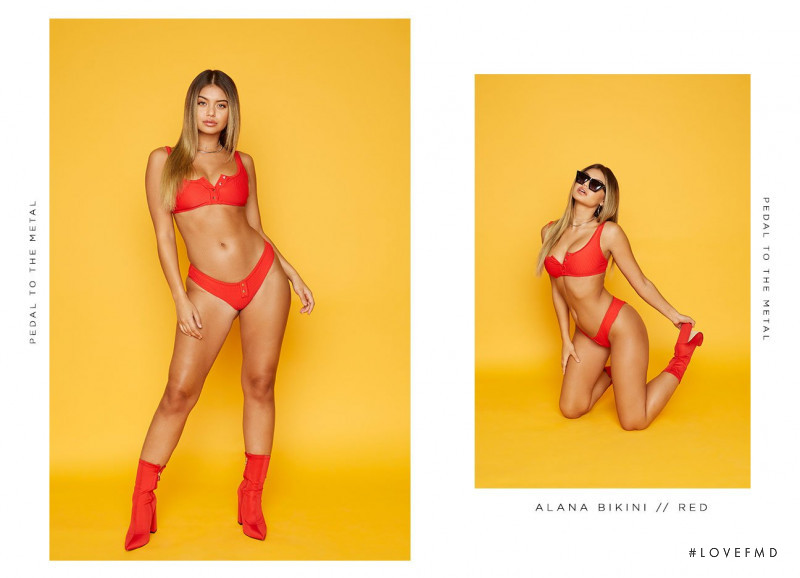 Sofia Jamora featured in  the Frankies Bikinis Pedal To The Metal lookbook for Summer 2018