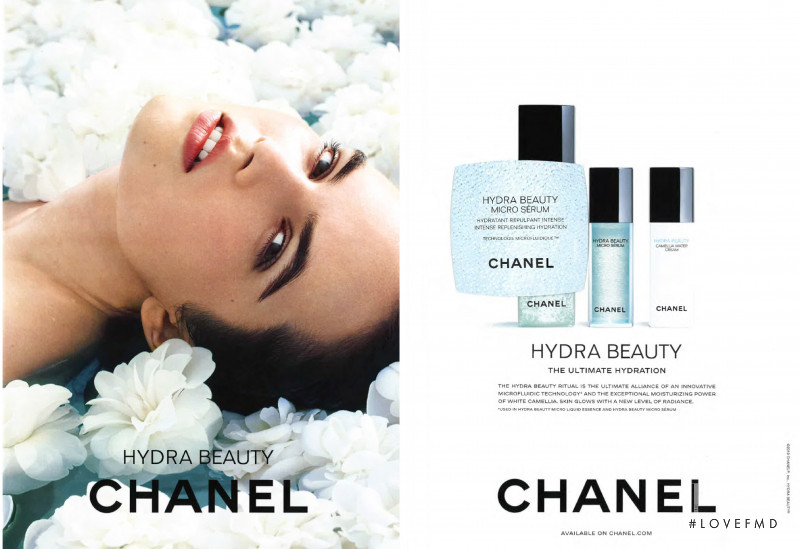 Blanca Padilla featured in  the Chanel Beauty Hydra Beauty advertisement for Spring/Summer 2019