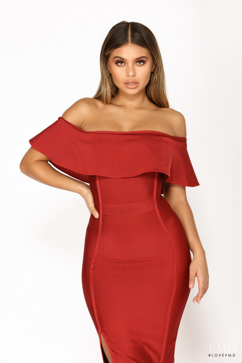 Sofia Jamora featured in  the Fashion Nova catalogue for Autumn/Winter 2018