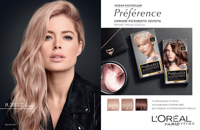 Doutzen Kroes featured in  the L\'Oreal Paris Préférence advertisement for Autumn/Winter 2019