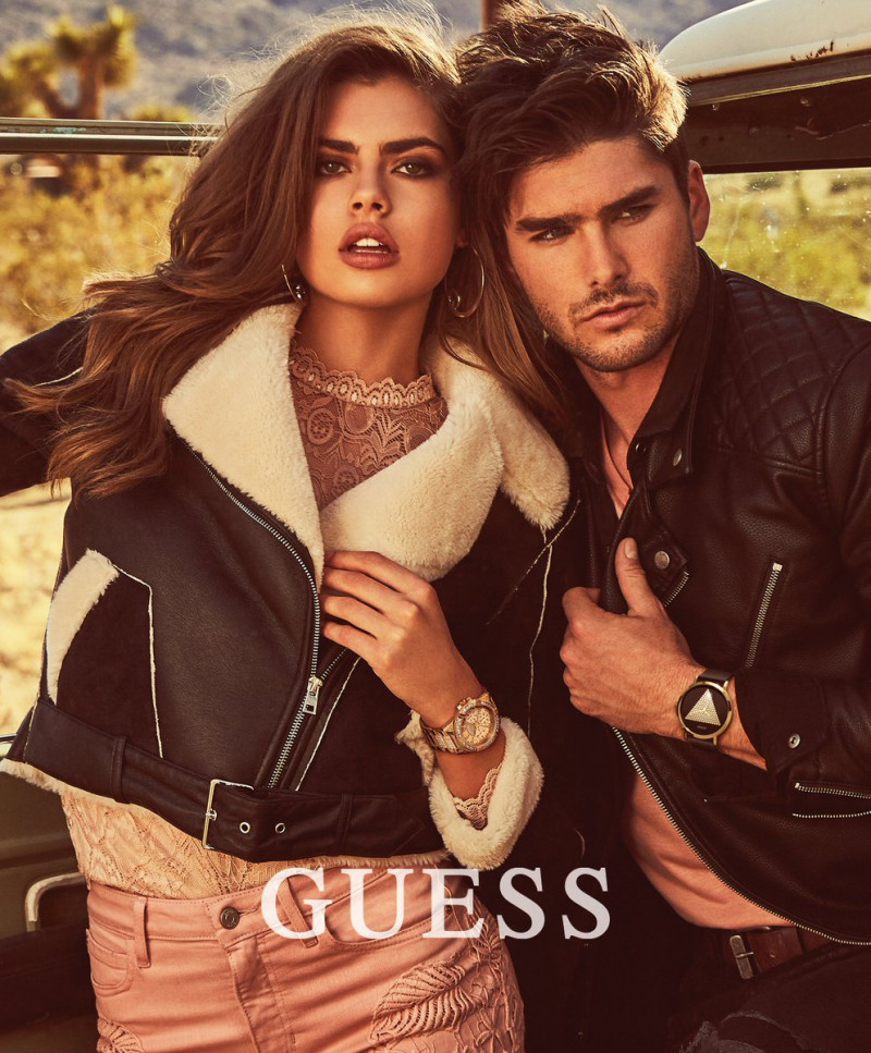 Charlie Matthews featured in  the Guess advertisement for Autumn/Winter 2018