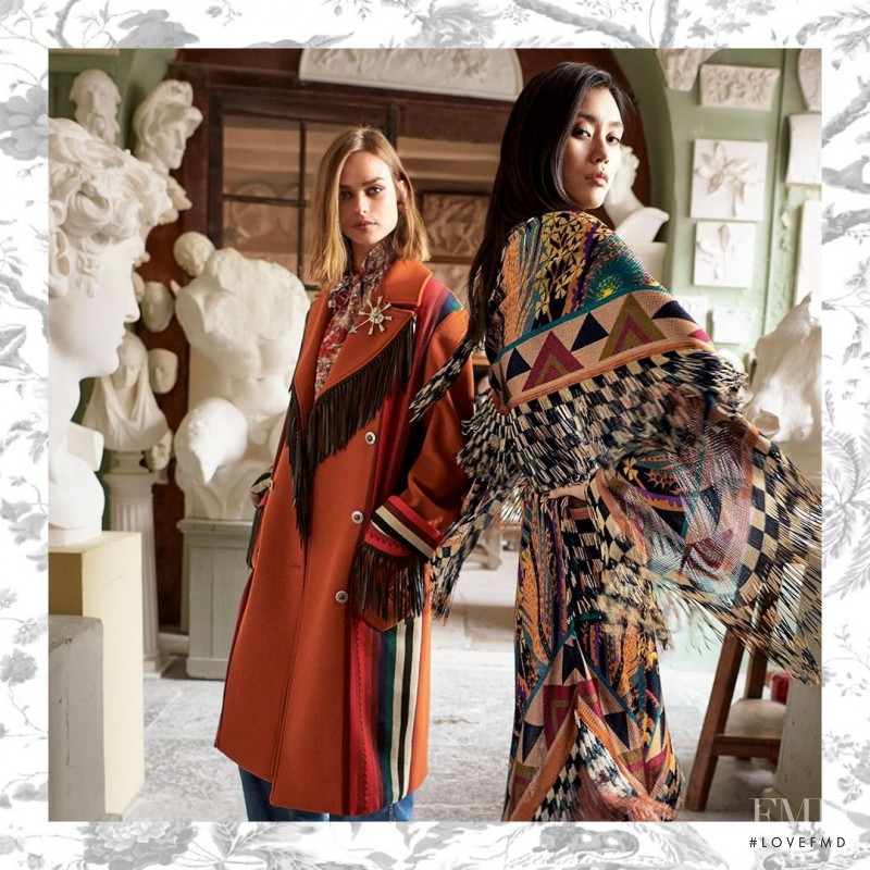 Birgit Kos featured in  the Etro advertisement for Autumn/Winter 2018