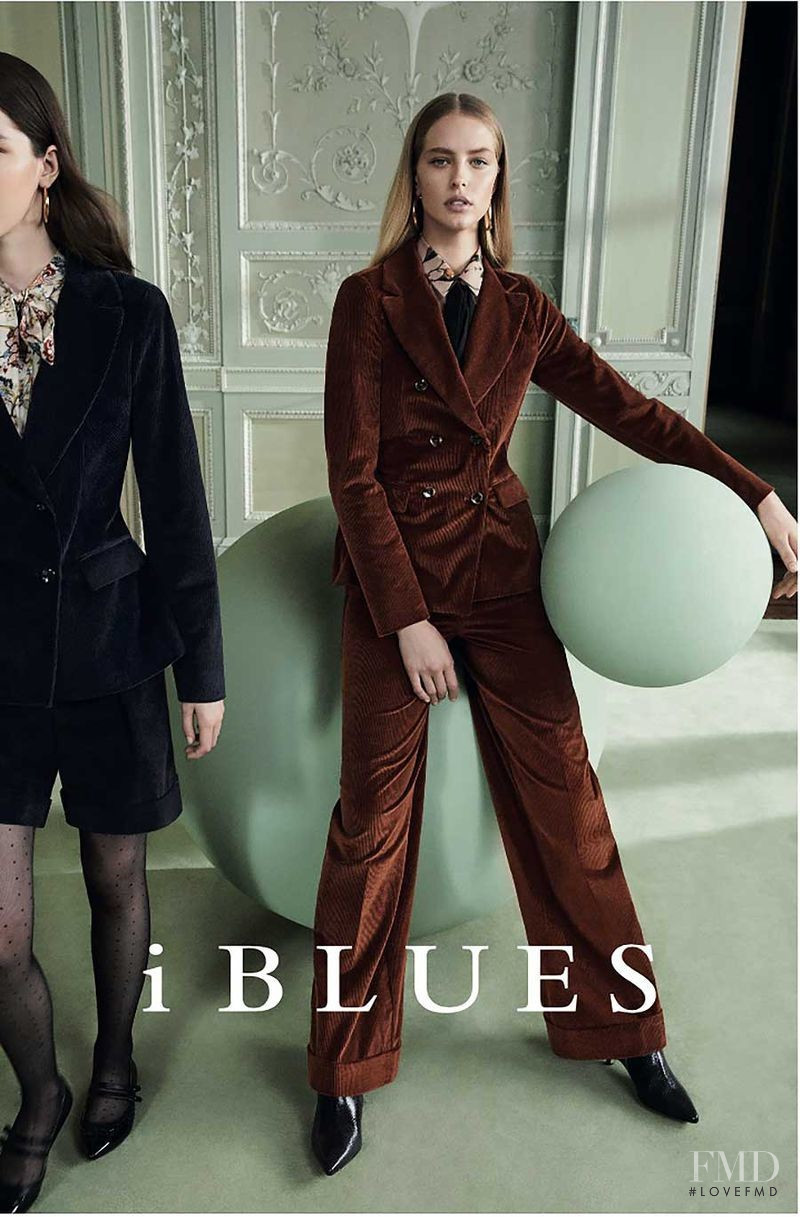 Abby Champion featured in  the iBlues advertisement for Autumn/Winter 2018