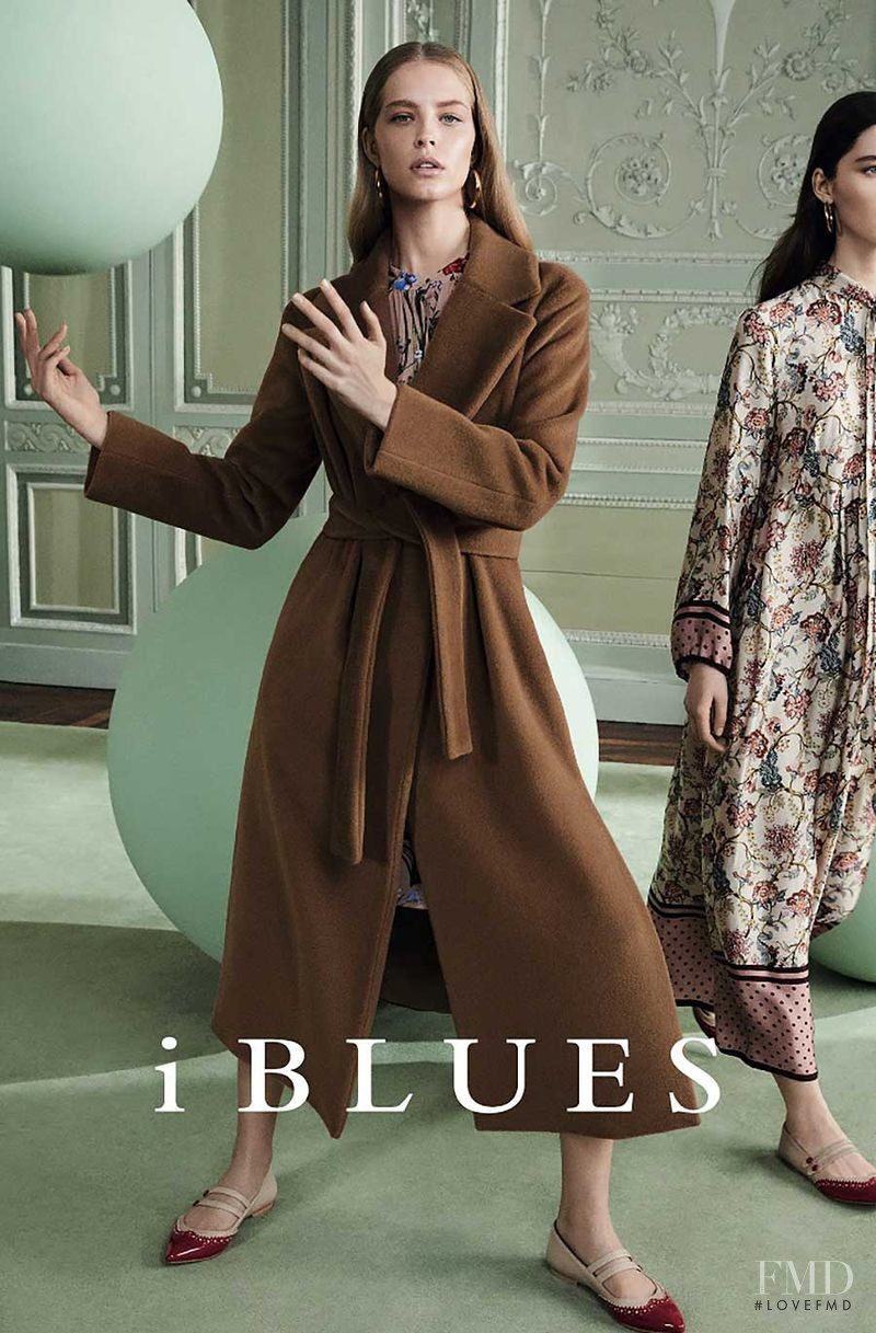 Abby Champion featured in  the iBlues advertisement for Autumn/Winter 2018