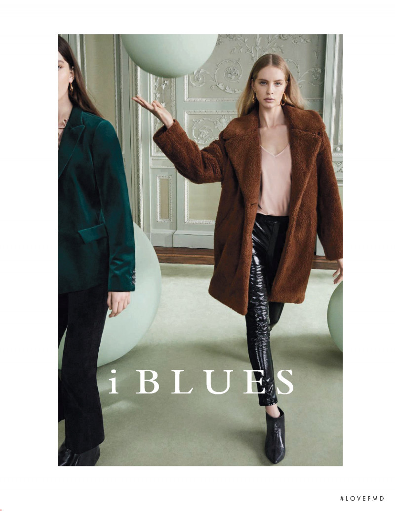 Abby Champion featured in  the iBlues advertisement for Autumn/Winter 2018