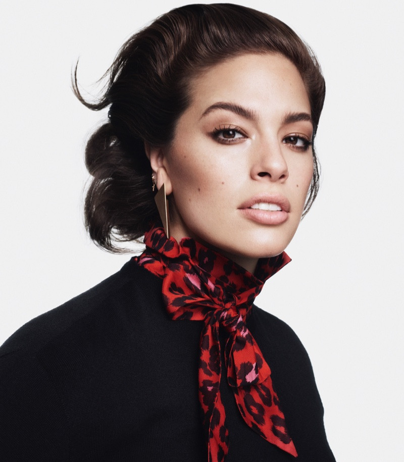 Ashley Graham featured in  the Marina Rinaldi advertisement for Autumn/Winter 2018