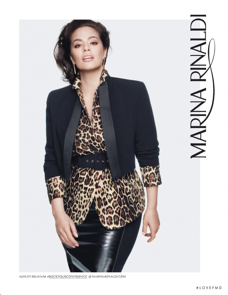 Ashley Graham featured in  the Marina Rinaldi advertisement for Autumn/Winter 2018