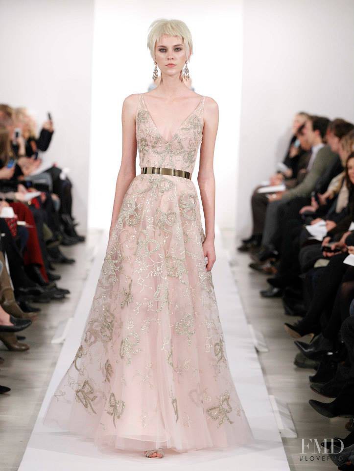 Nicole Pollard featured in  the Oscar de la Renta fashion show for Autumn/Winter 2014