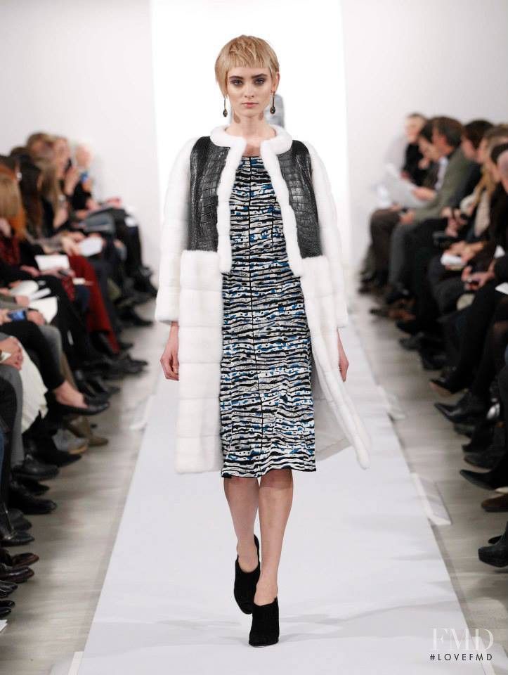 Carolina Thaler featured in  the Oscar de la Renta fashion show for Autumn/Winter 2014