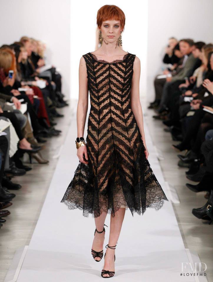 Julia Frauche featured in  the Oscar de la Renta fashion show for Autumn/Winter 2014