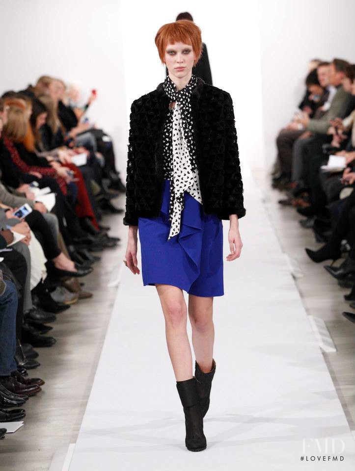 Juliana Schurig featured in  the Oscar de la Renta fashion show for Autumn/Winter 2014