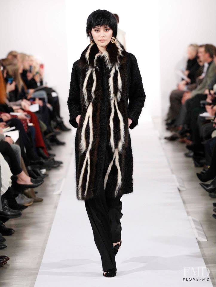 Ming Xi featured in  the Oscar de la Renta fashion show for Autumn/Winter 2014