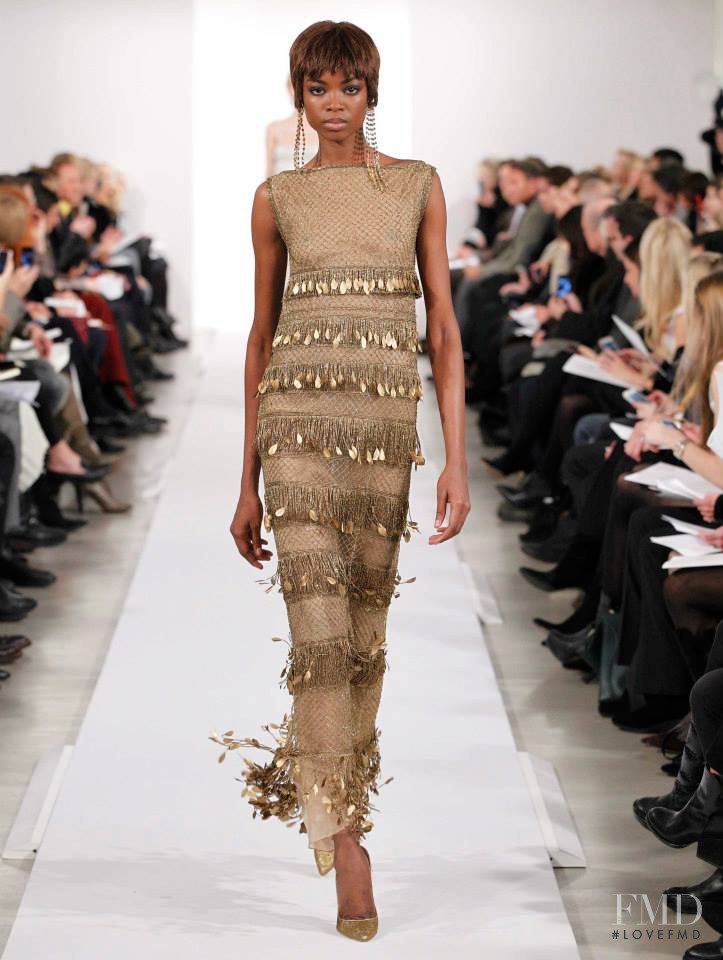 Maria Borges featured in  the Oscar de la Renta fashion show for Autumn/Winter 2014