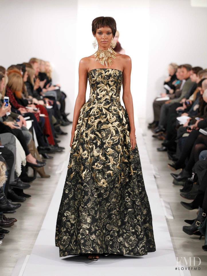 Lais Ribeiro featured in  the Oscar de la Renta fashion show for Autumn/Winter 2014