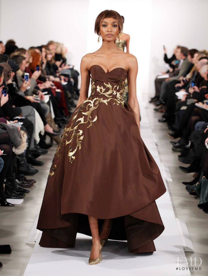 Jourdan Dunn featured in  the Oscar de la Renta fashion show for Autumn/Winter 2014