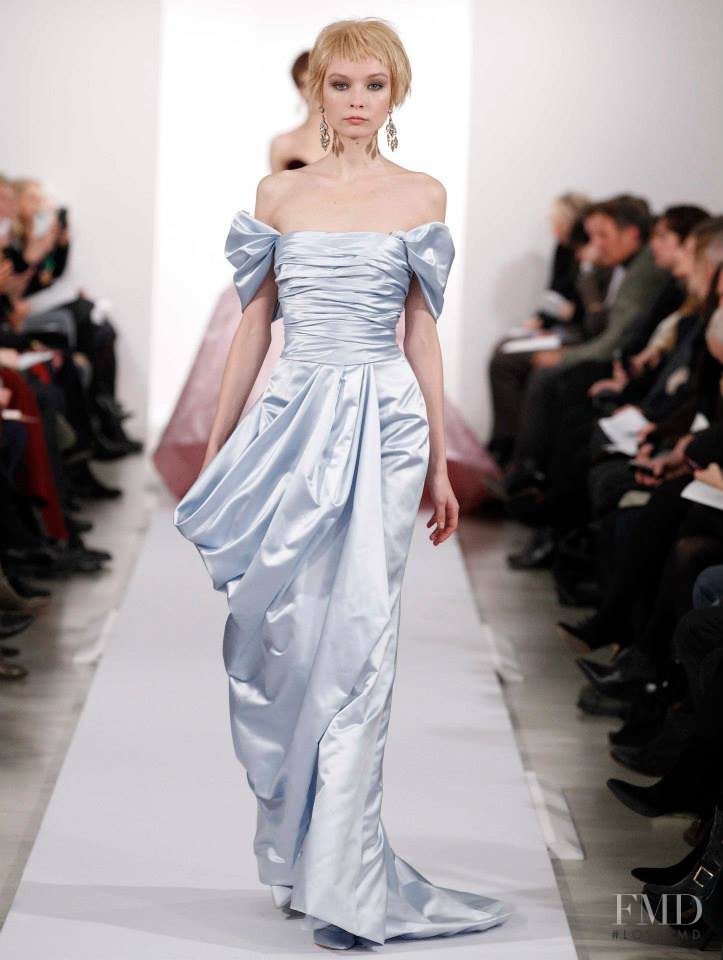 Aleksandra Tsyganenko featured in  the Oscar de la Renta fashion show for Autumn/Winter 2014