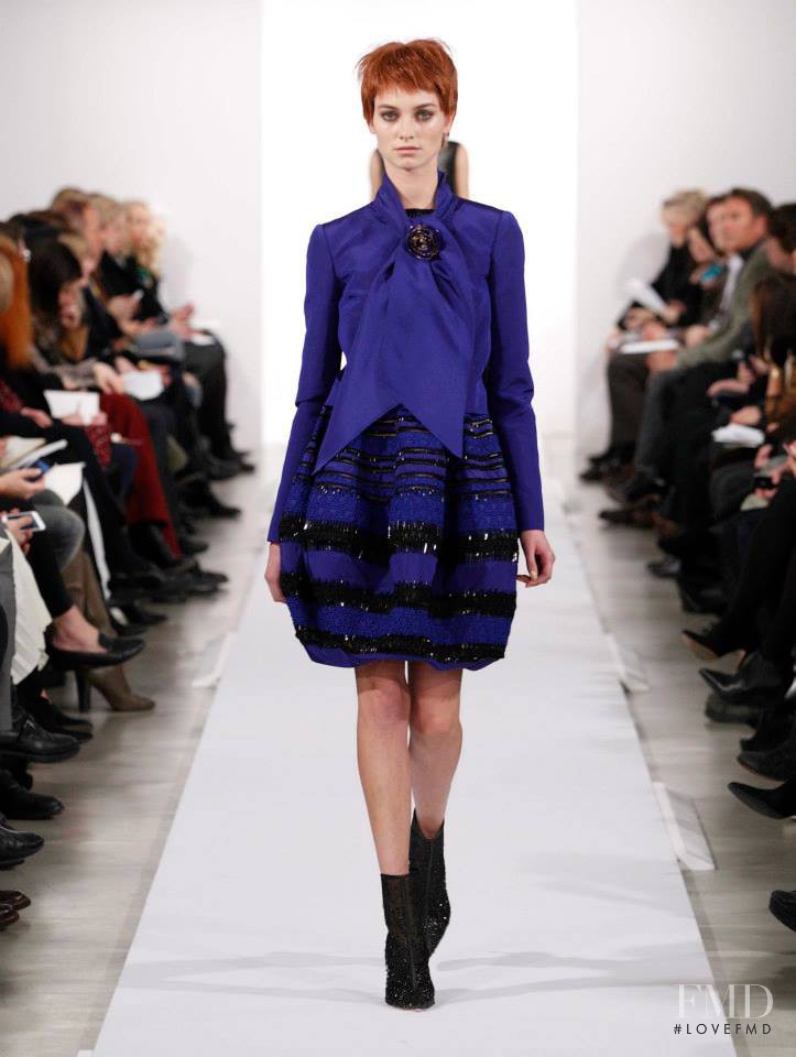 Iris van Berne featured in  the Oscar de la Renta fashion show for Autumn/Winter 2014