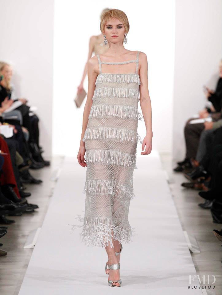 Anabela Belikova featured in  the Oscar de la Renta fashion show for Autumn/Winter 2014