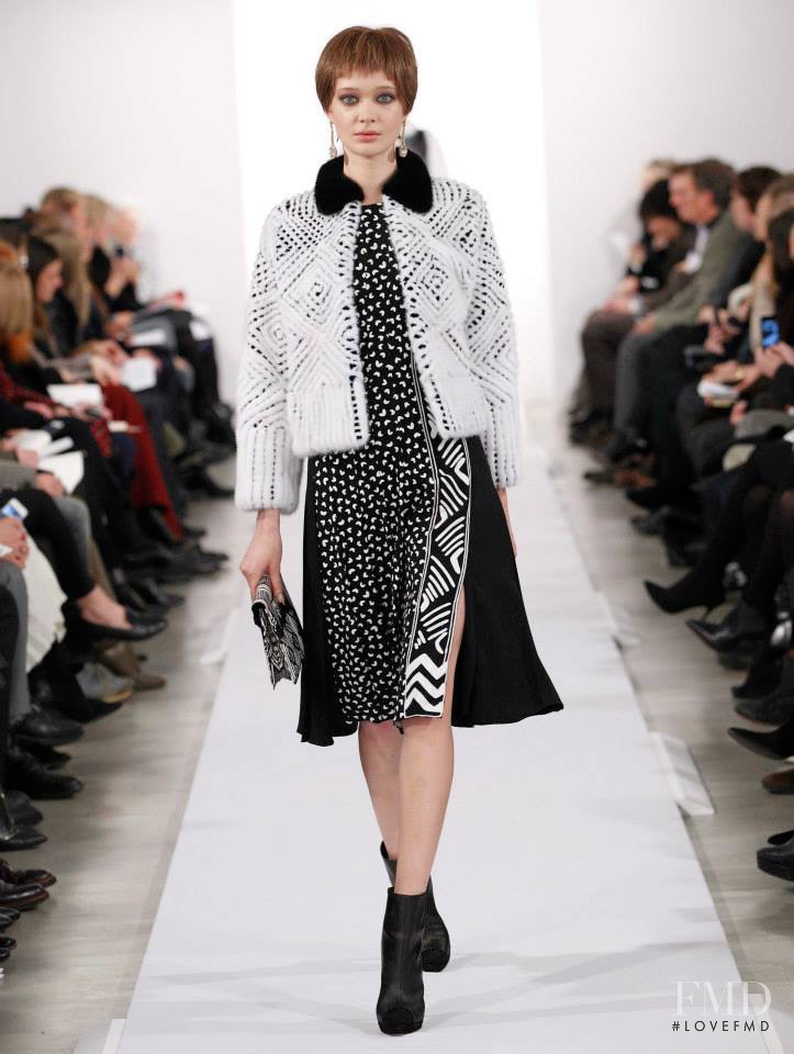 Tanya Katysheva featured in  the Oscar de la Renta fashion show for Autumn/Winter 2014