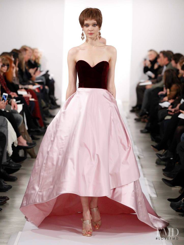 Tanya Katysheva featured in  the Oscar de la Renta fashion show for Autumn/Winter 2014