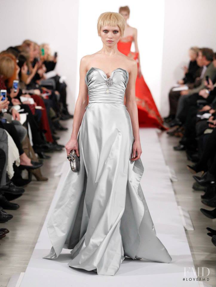 Hana Jirickova featured in  the Oscar de la Renta fashion show for Autumn/Winter 2014